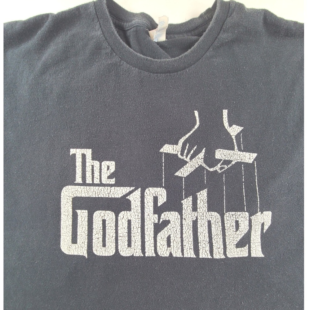 The Godfather Movie T Shirt Mens XL Black Graphics Retro Summer Short Sleeve